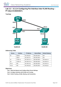 Lab3.2 - Configuring Per-Interface Inter-VLAN Routing