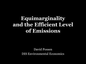 DIS EE Equimarginality and the Efficient Level of Emissions