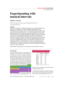 Experimenting with musical intervals