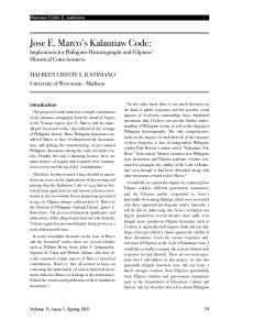 Justiniano- Kalantiaw Code- EXP 2011