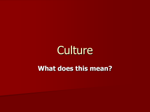 Components of Culture