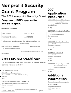 Nonprofit Security Grant Program
