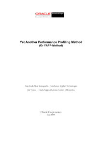 Oracle Performance Profiling: YAPP-Method Technical Paper