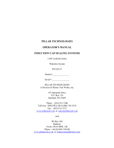 Pillar Technologies 2 kW Unifoiler Operator's Manual