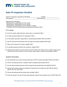 solar pv inspection checklist 