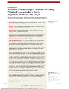 Asociación del tratamiento farmacológico de la obesidad en la reducción de peso y efectos adversos