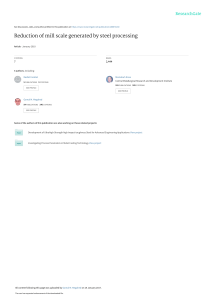Mill Scale Reduction in Steel Processing: A Scientific Study