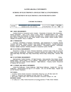 Measurements & Instrumentation Course Material