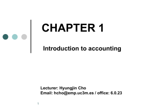 Chapter 1 Introduction to accounting