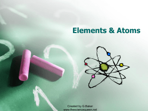Elements and Atoms