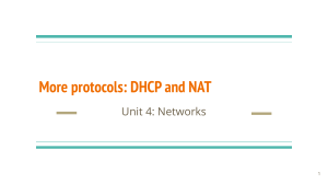 6.1 DHCP & NAT
