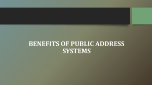 The Benefits of Public Address Systems