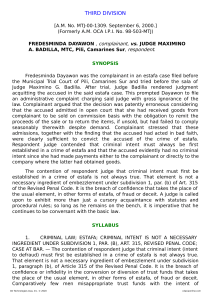 Estafa Case: Judge Badilla's Decision & Legal Analysis