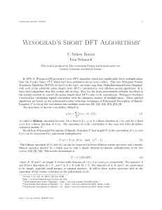 Winograd's Short DFT Algorithms