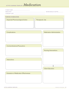 Medication Active Learning Template