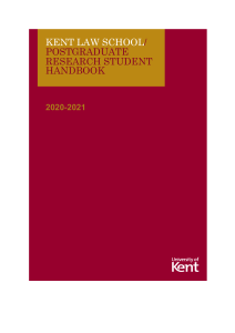 PHD HANDBOOK AT KENT