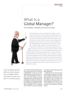 What Is a Global Manager