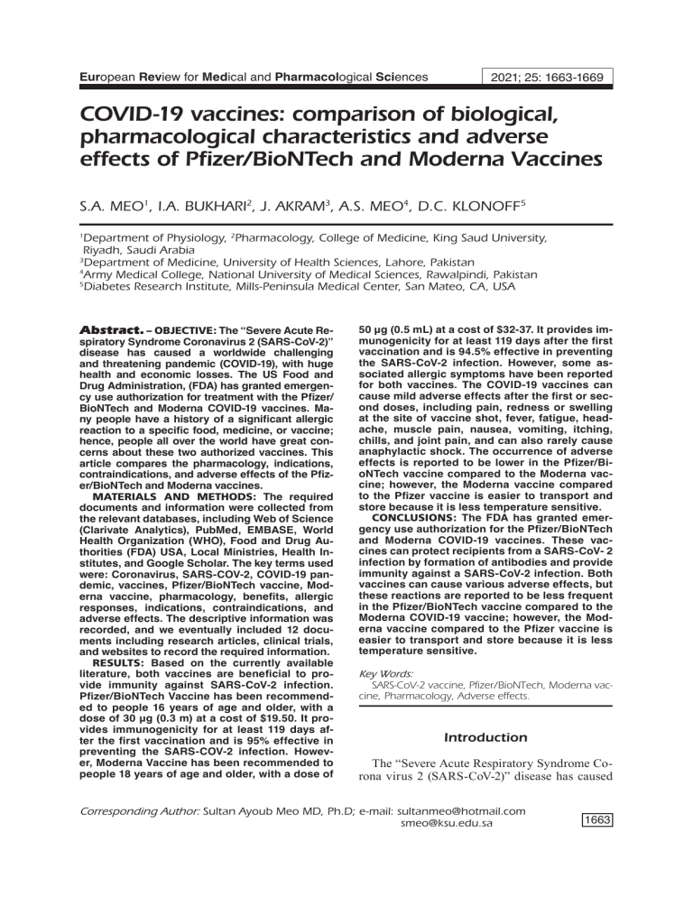 Covid Vaccine Research Study