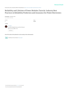 160828 thoben epe16 tutorial IndustryBestPracticesinReliabilityPredictionandAssuranceforPowerElectronics ReliabilityandLifetime print