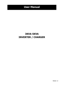 3KVA-5KVA Inverter/Charger User Manual