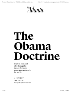 Goldberg, The Obama Doctrine