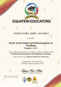 certificate module 2 eetc