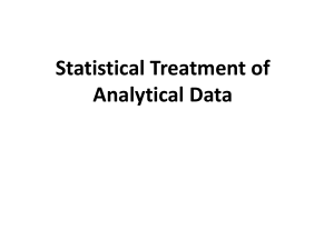 StatisticalTreatmentofAnalyticalDataLecture