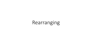 S1 - Rearranging 