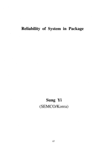 Reliability of System in Packages