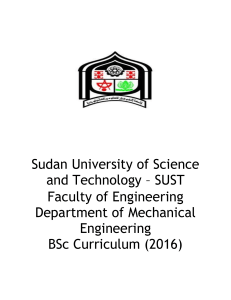 Course Syllabus - Sudan University of Science and Technology-mechanical engineering (production )