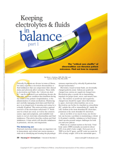 Keeping electrolytes fluids in balance part 1.8