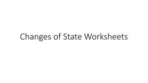 States of Matter Worksheets
