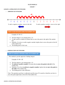 LESSON4 integers