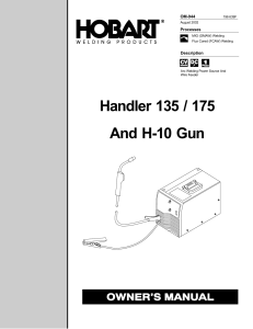 Hobart Handler 135 Owners Manual