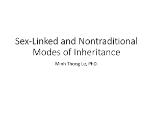 L5 Sex-Linked and Nontraditional Modes of Inheritance