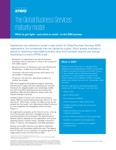 KPMG (2016) - GBS Maturity Model