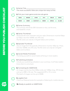 Before-you-publish-Checklist for WEBTOON 