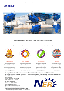 Sogears gearbox manufacturer catalogue