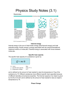 IB Physics Study Notes (Section 3.1)