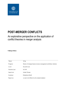 Post mergers conflicts-u of gothenberg- 237422894