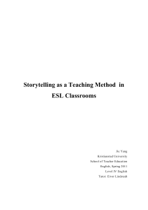 storytelling in esl classroom paper