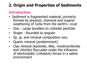 2-Origin and Properties of Sediment