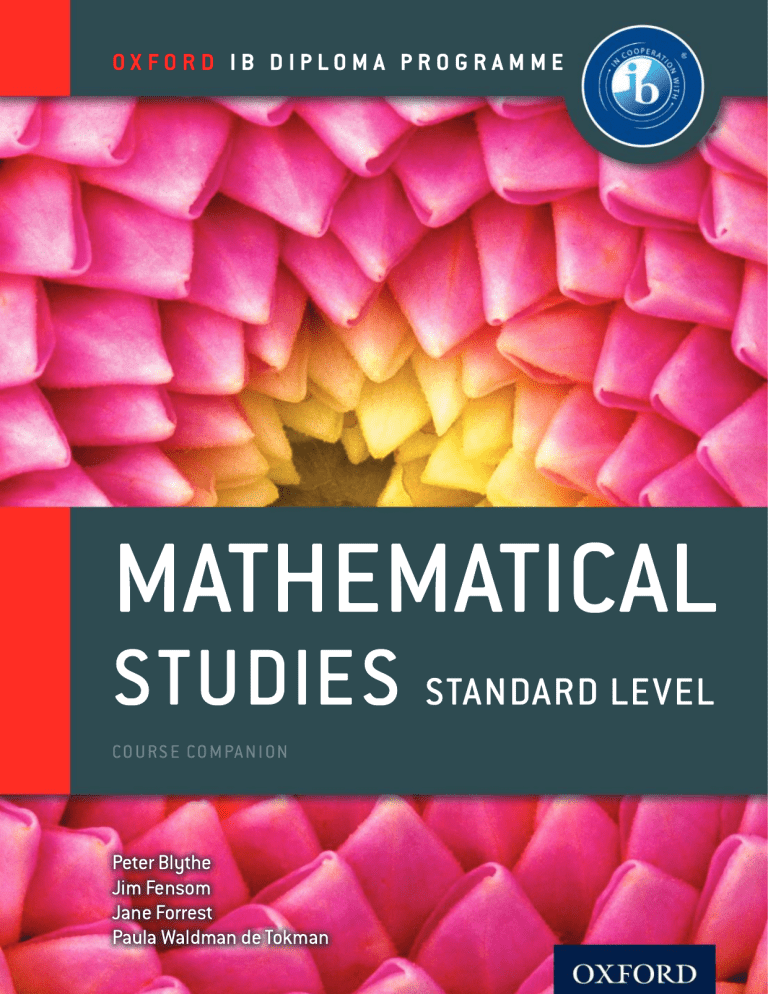 Mathematical Studies Standard Level