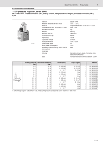 EP pressure regulator  series ED05
