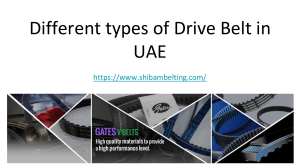Different types of Drive Belts in UAE