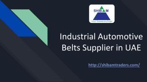 Find the Industrial Automotive Belts Supplier in UAE
