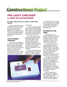 PIR LIGHT CHECKER