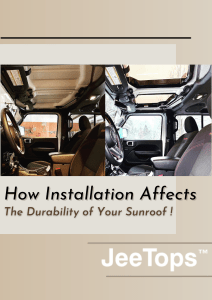 How Installation Affects The Durability of Your Sunroofs