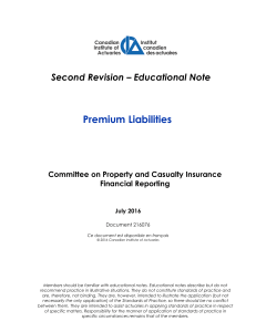 Premium Liabilities Calculation