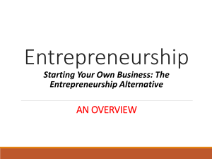 Entrepreneurship Overview